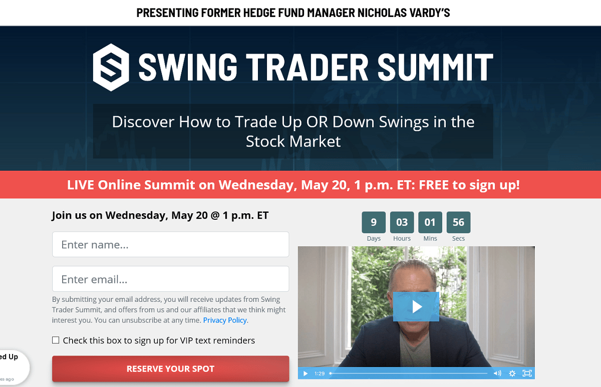 Nicholas Vardy's Swing Trader Summit