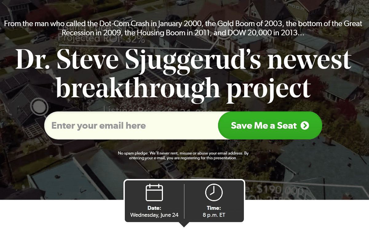 Project Real Estate Dr. Steve Sjuggerud