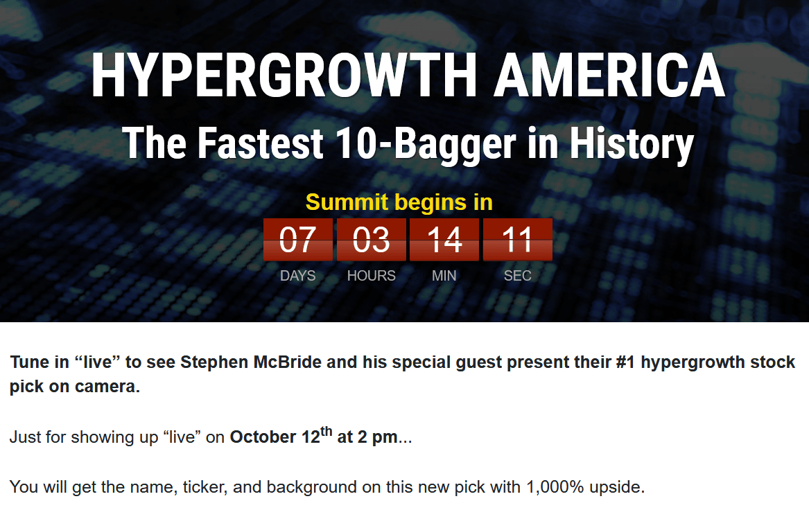 Stephen McBride's Hypergrowth America Summit - Is It Legit