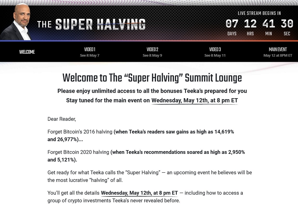 The Super Halving Summit by Teeka Tiwari