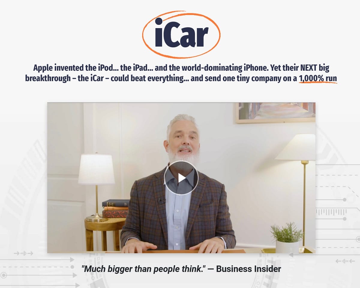 Jeff Brown's iCar - How to Profit From Apple's Next Breakthrough