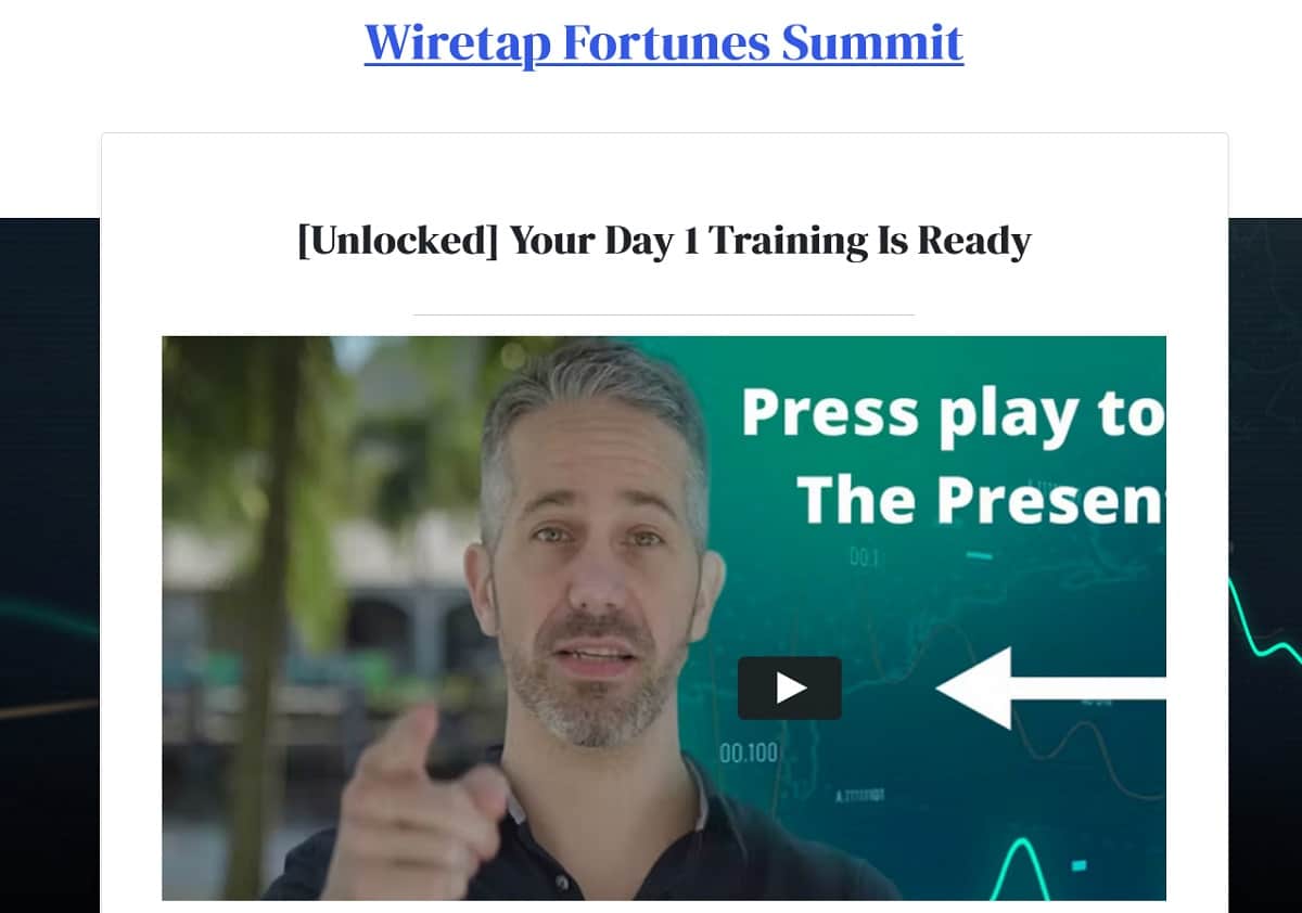 Chris Rowe Wiretap Fortunes Summit