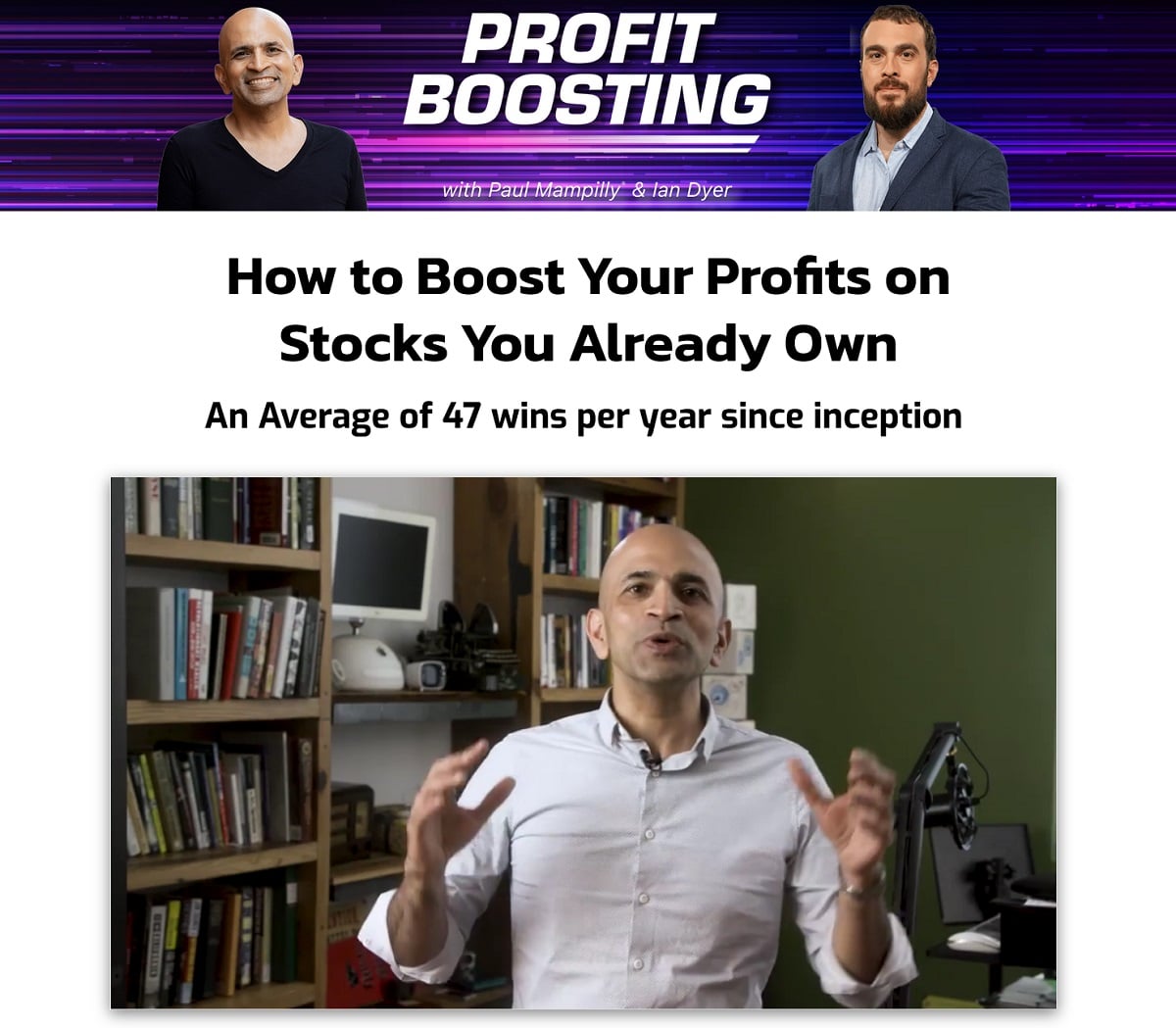 Profit Boosting with Paul Mampilly and Ian Dyer