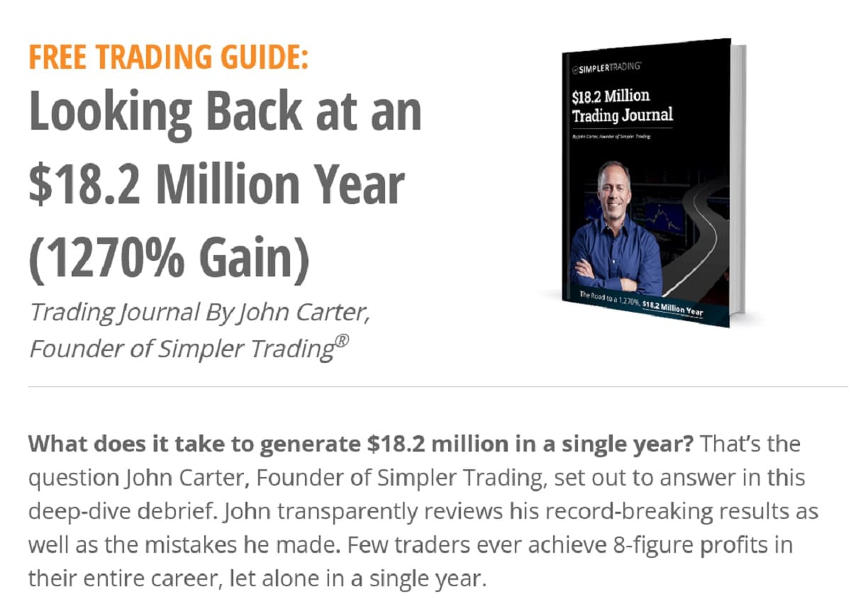 John Carter’s $18.2 Million Year Trading Journal FREE Download