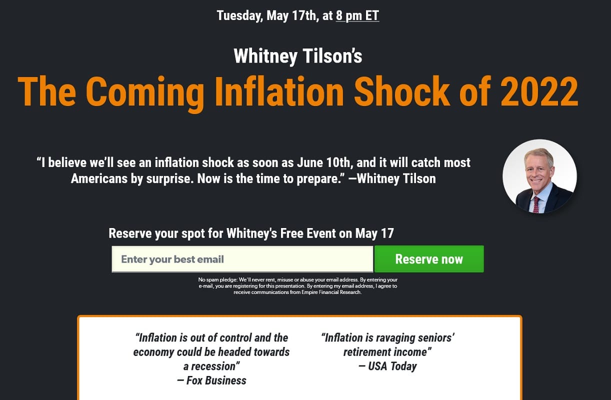 Whitney Tilson Inflation Shock of 2022 Event