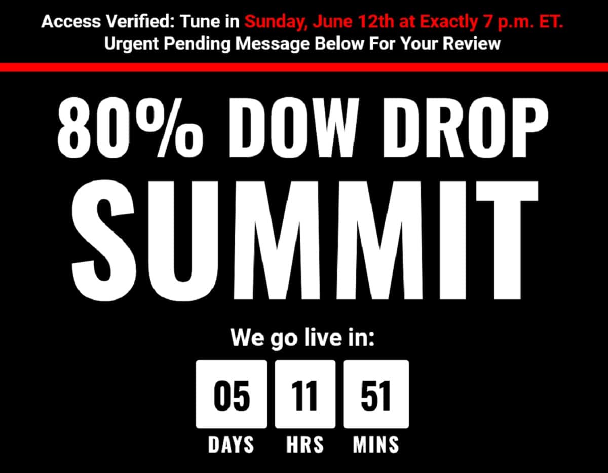 Jim Rickards 80% Dow Drop Summit