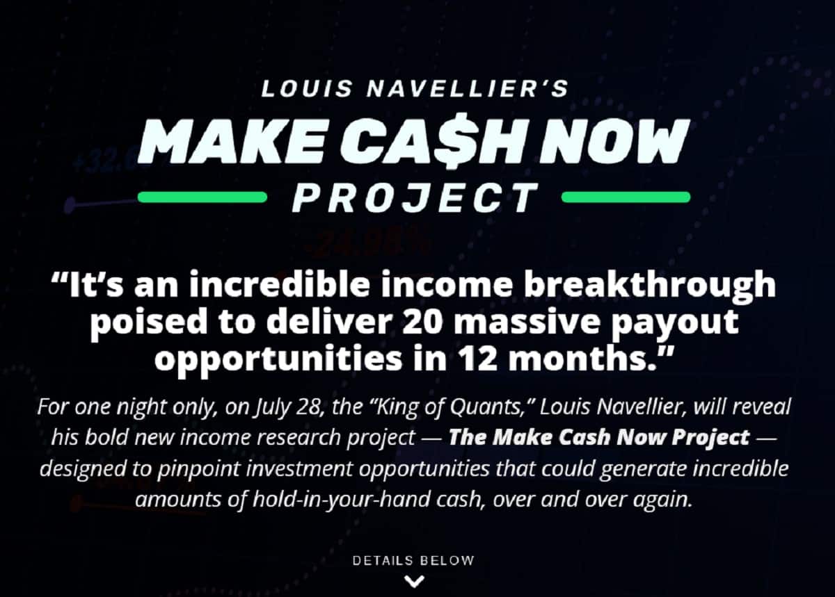 Louis Navellier Make Cash Now Project Event Review