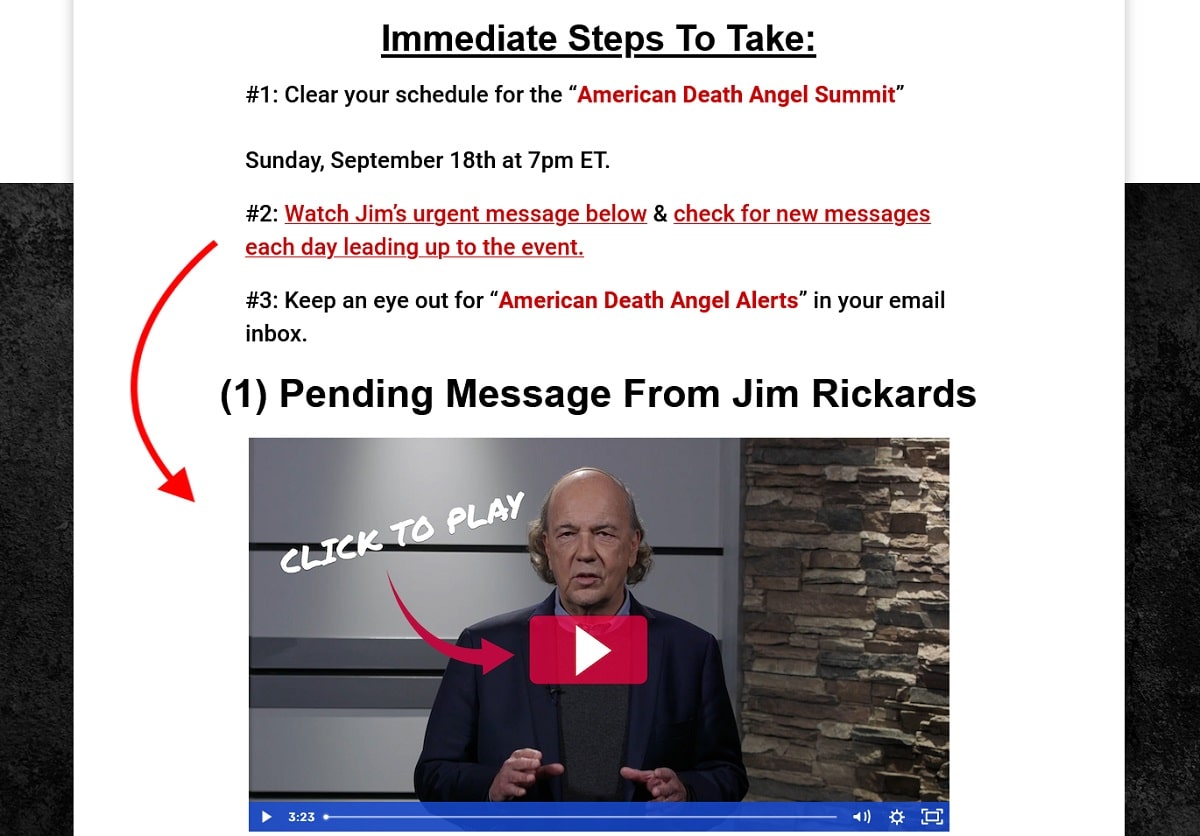 Jim Rickards American Death Angel Summit - What Is All About?