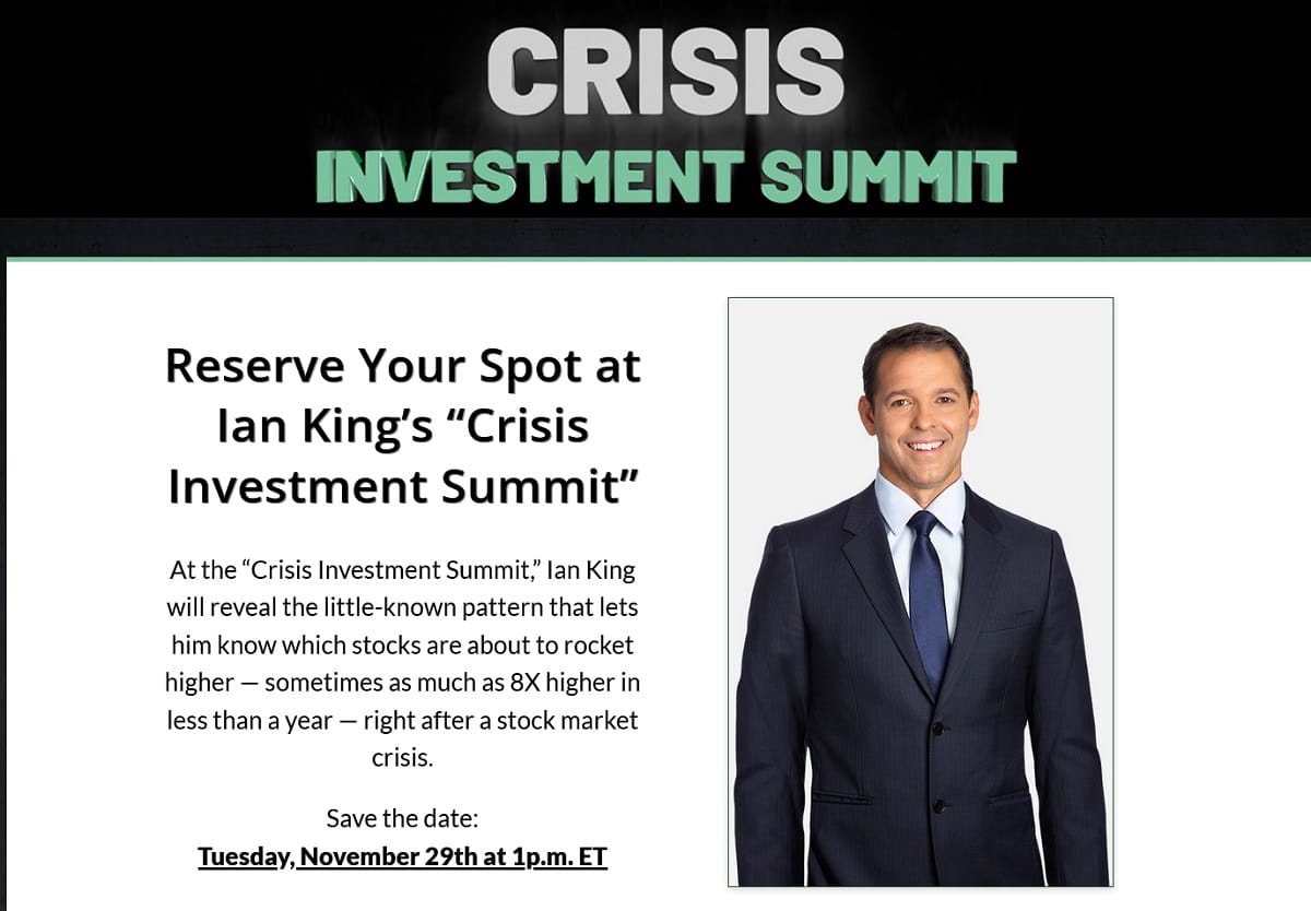 Ian King Crisis Investment Summit