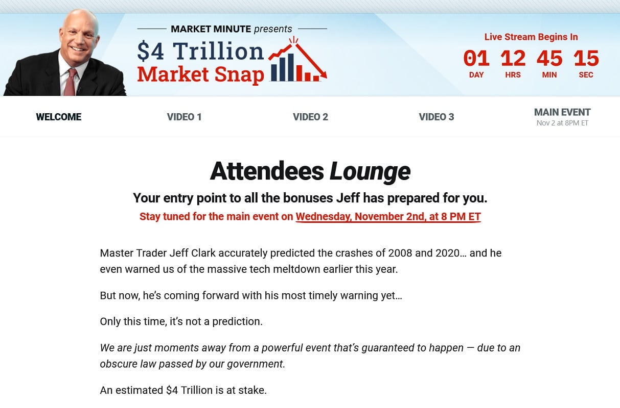 Jeff Clark $4 Trillion Market Snap Event