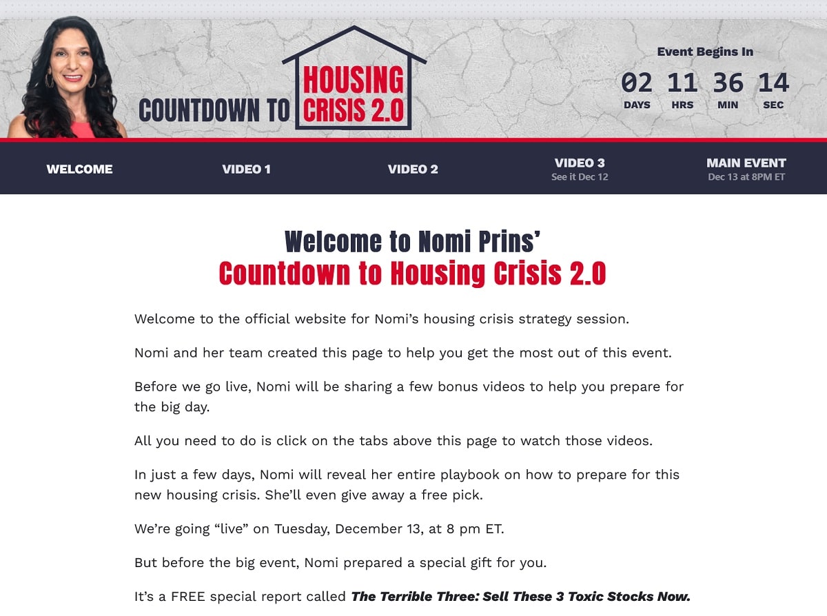 Nomi Prins Countdown to Housing Crisis 2.0