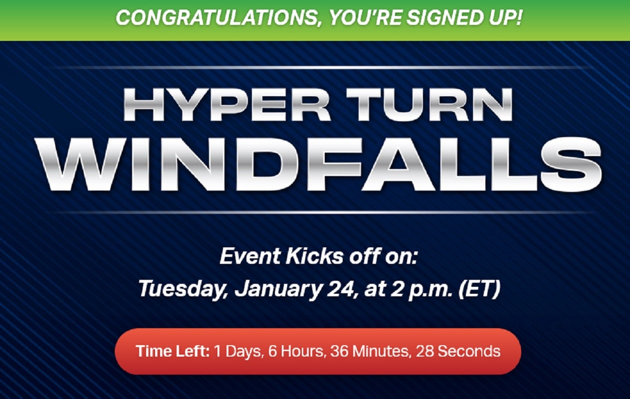 Garrett Baldwin Hyper Turn Windfalls Event