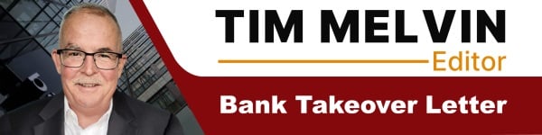 Tim Melvin's Bank Takeover top 5 stocks