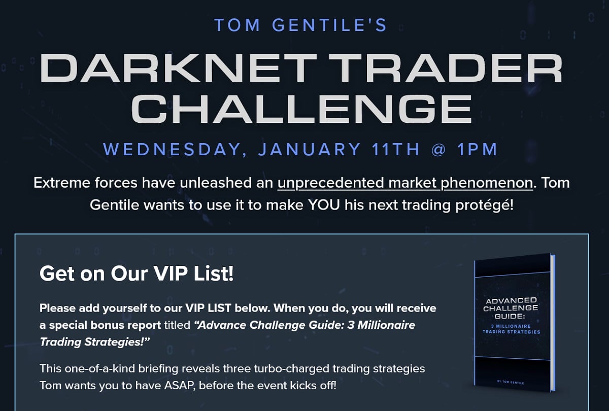 Tom Gentile’s Darknet Trader Challenge