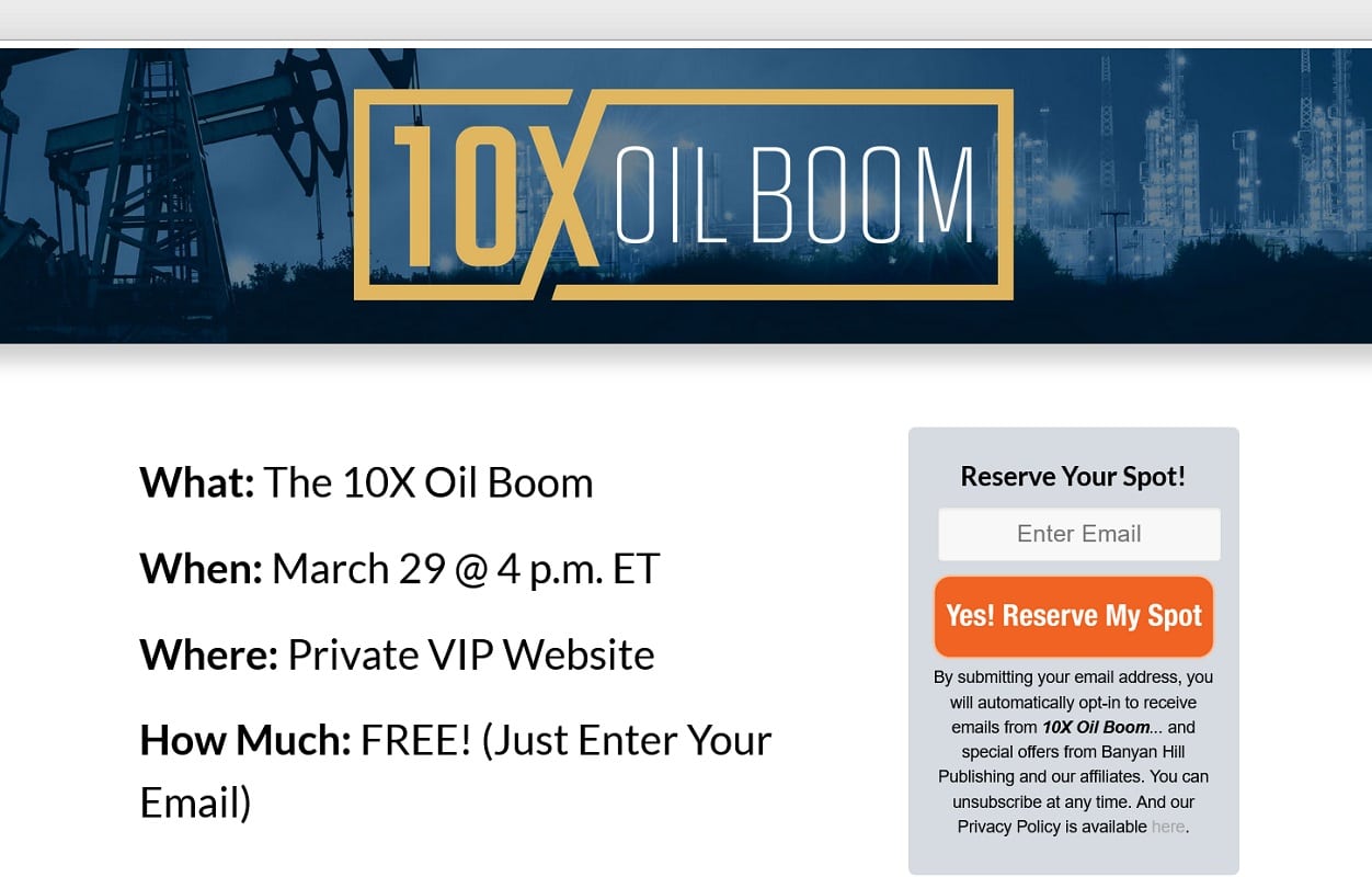 The 10X Oil Boom - Is Charles Mizrahi's Event Legit?