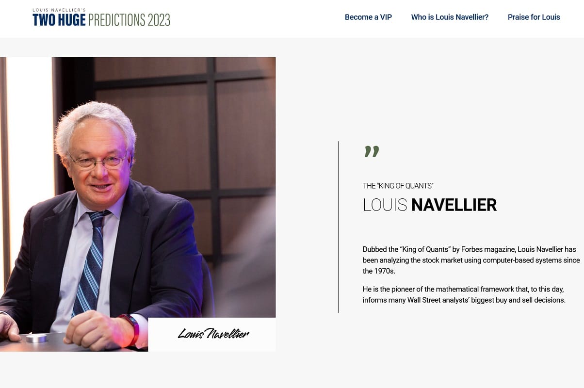 Louis Navellier Two Huge Predictions 2023