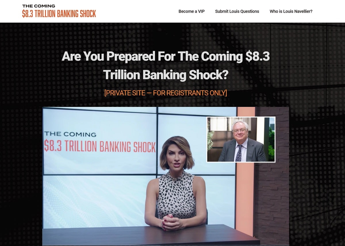 Louis Navellier $8.3 Trillion Banking Shock Event Details