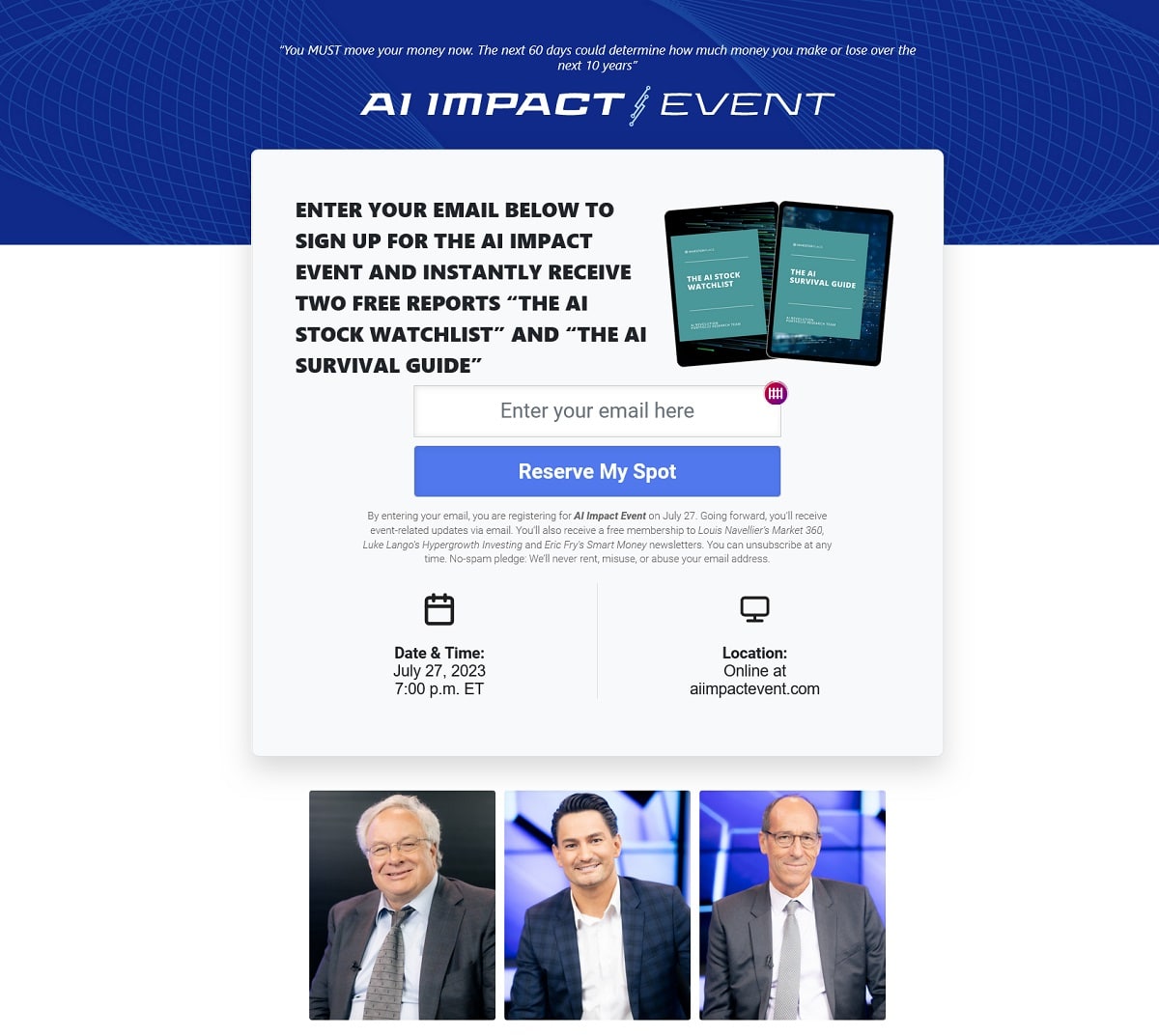 The AI Impact Event: Eric Fry, Louis Navellier and Luke Lango