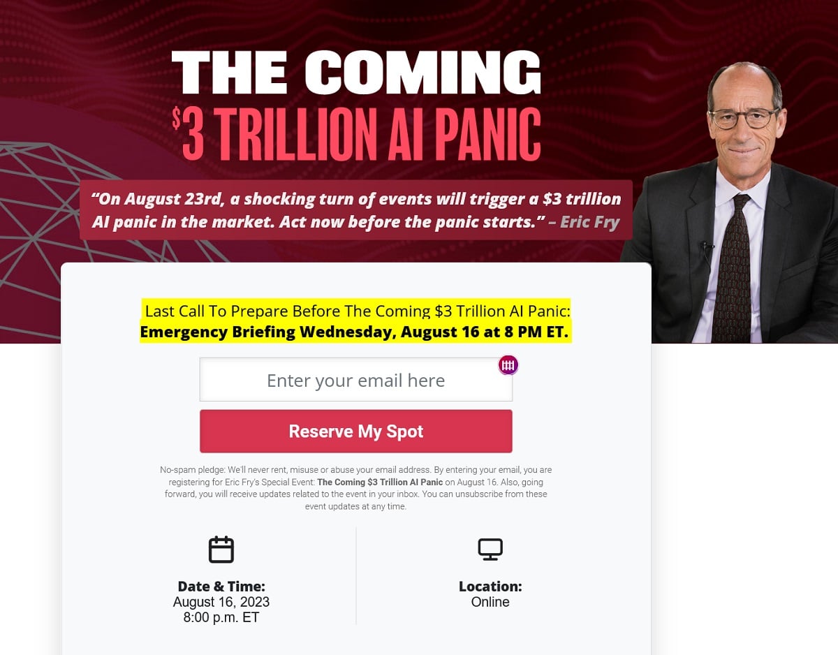 The Coming $3 Trillion AI Panic Emergency Briefing with Eric Fry