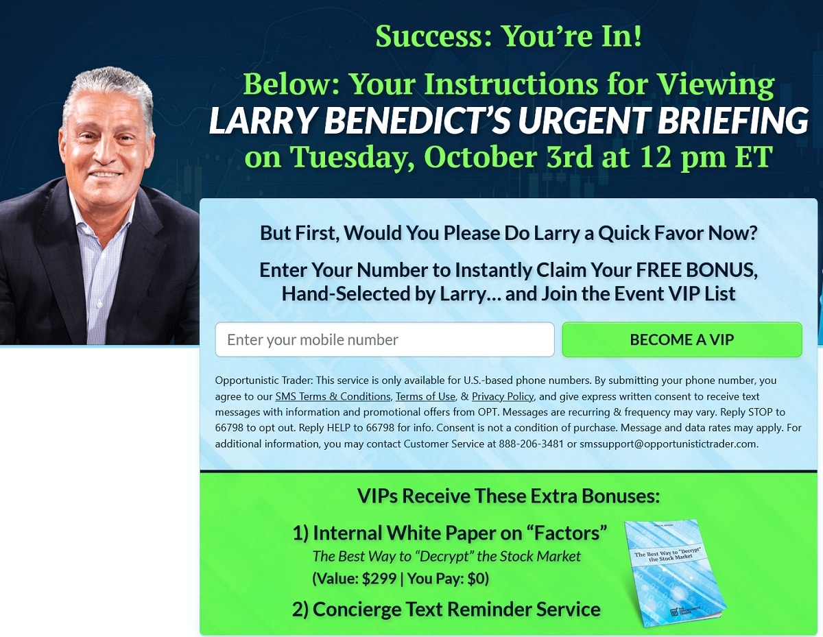 Larry Benedict 8-Hour Windfalls Event