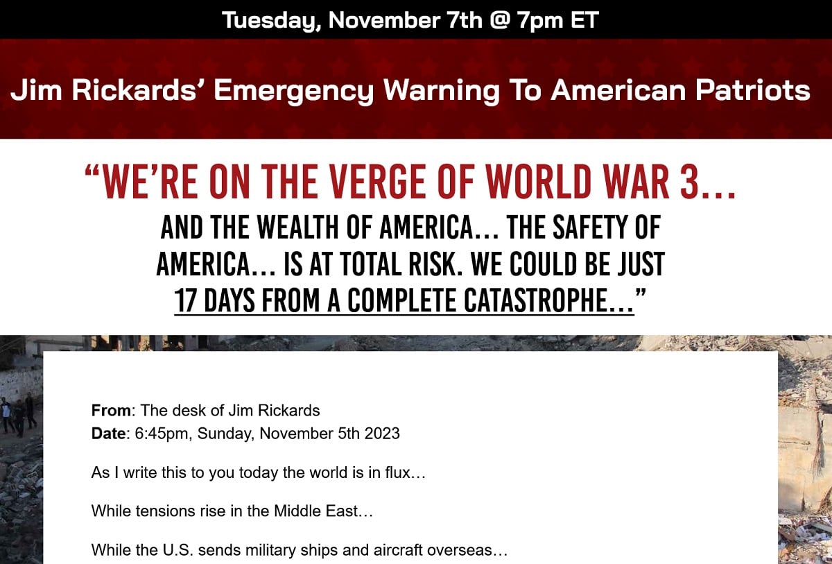 Jim Rickards Emergency Warning To American Patriots: Is Jim Rickards Blueprint Legit?