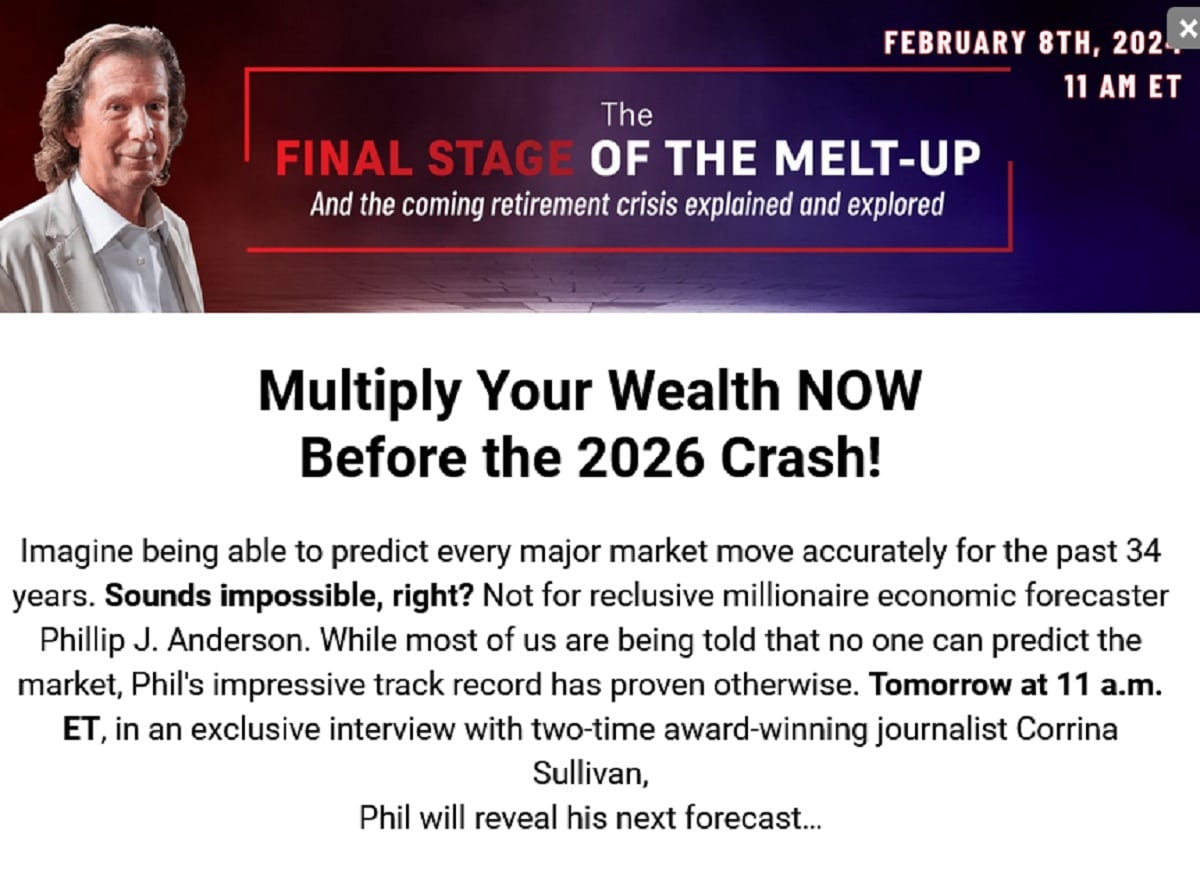Phil Anderson Prediction: The Final Phase Of The Melt-Up