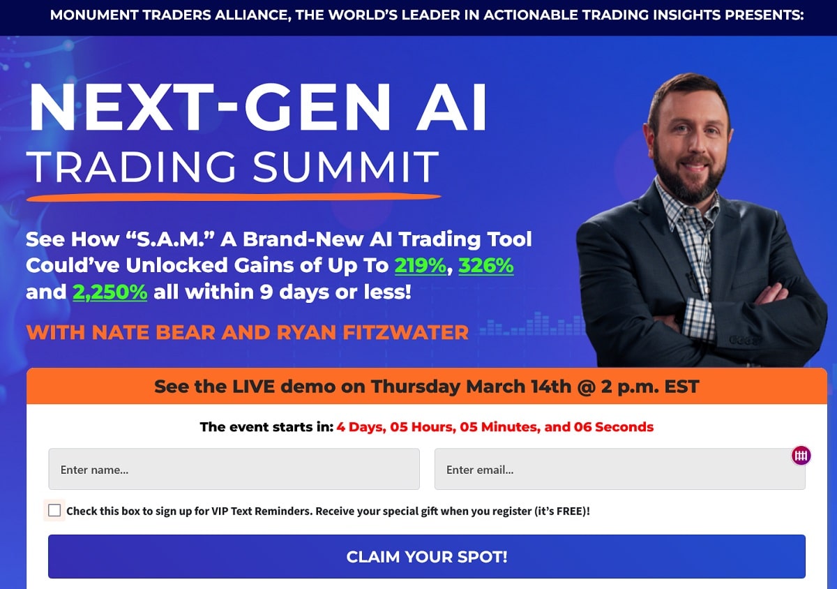 Nate Bear Next Gen AI Trading Summit